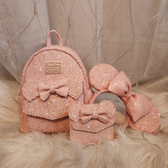 Loungefly Bags Loungefly Disneyparks Millennial Pink Sequin